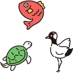 New Year Carp Turtle Crane SVG Icon